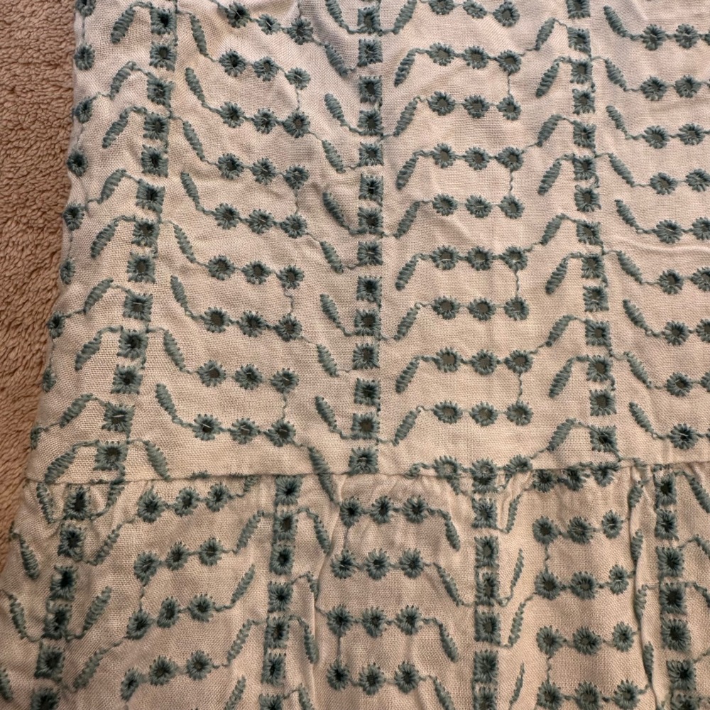 Jessica Simpson Cottagecore Prairie Embroidered Meadow Milkmaid Dress SZ L - Picture 15 of 16